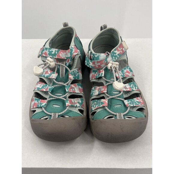 KEEN Teal Camo Waterproof Hiking Sandals Kid’s US 5 - Picture 2 of 7